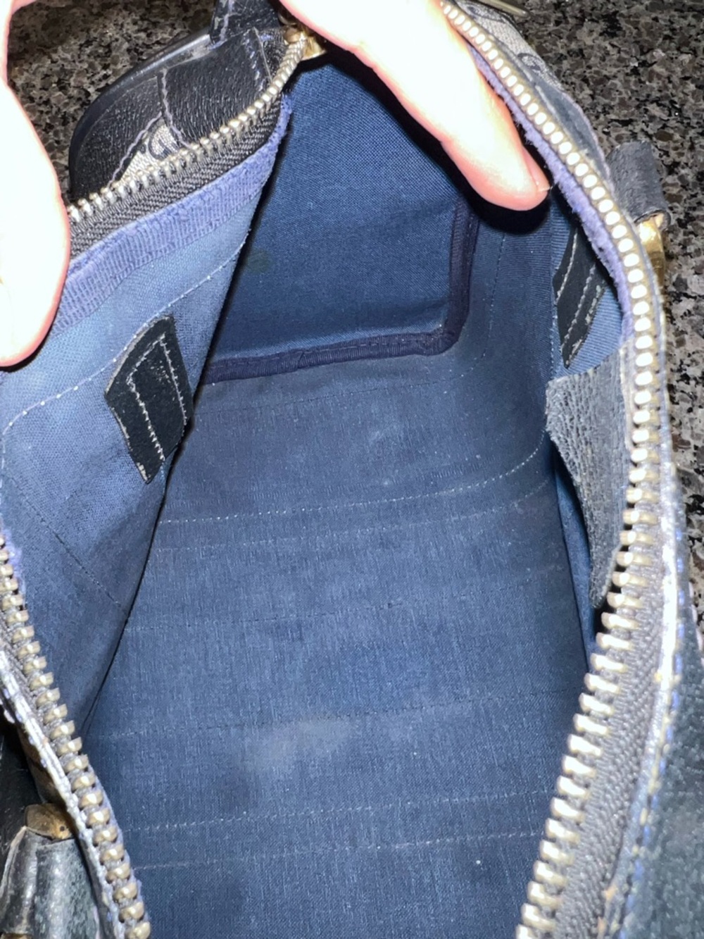 Vintage Gucci Boston/Gucci Web Boston / Sherry Line Boston in Navy - Picture 4 of 15
